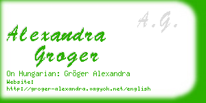 alexandra groger business card